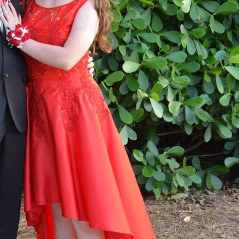 Women's Red High-Low Formal Dress